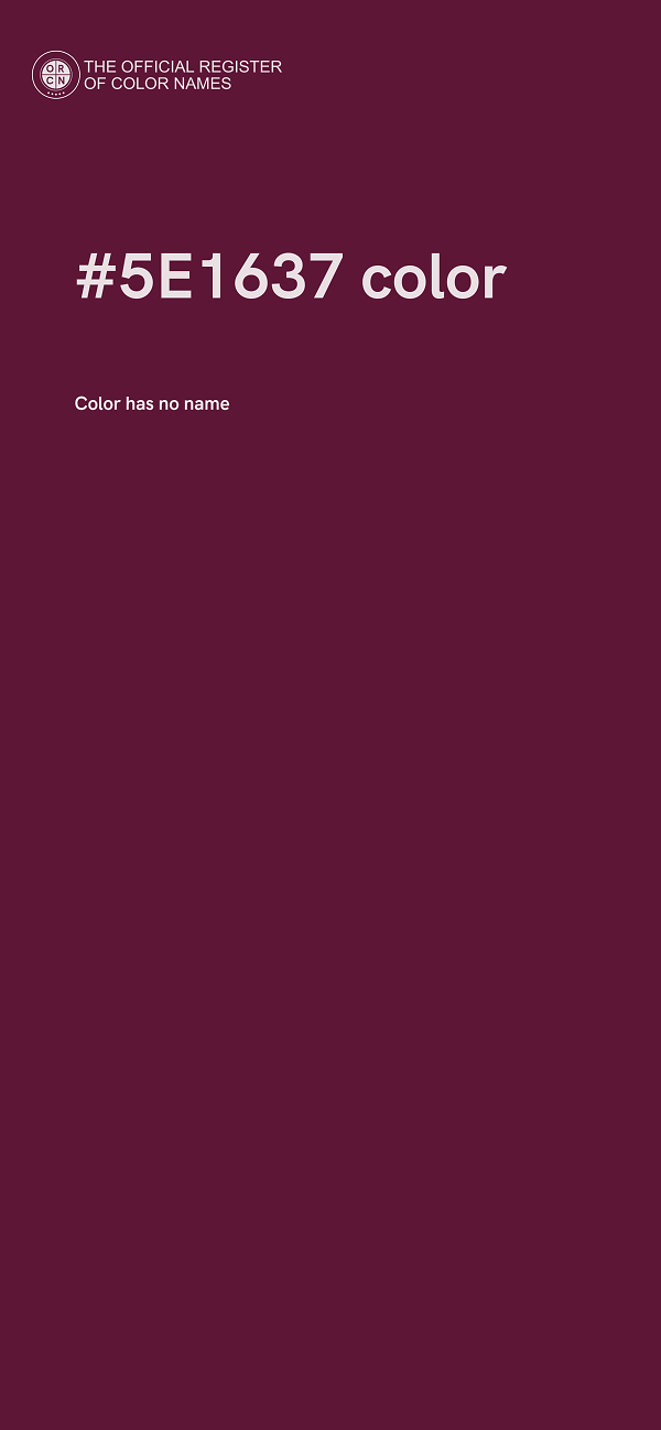 #5E1637 color image