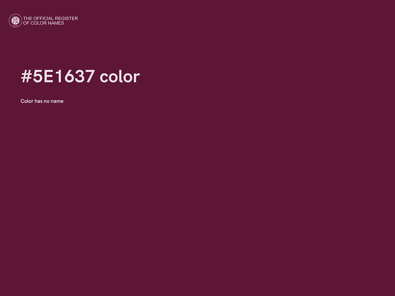 #5E1637 color image