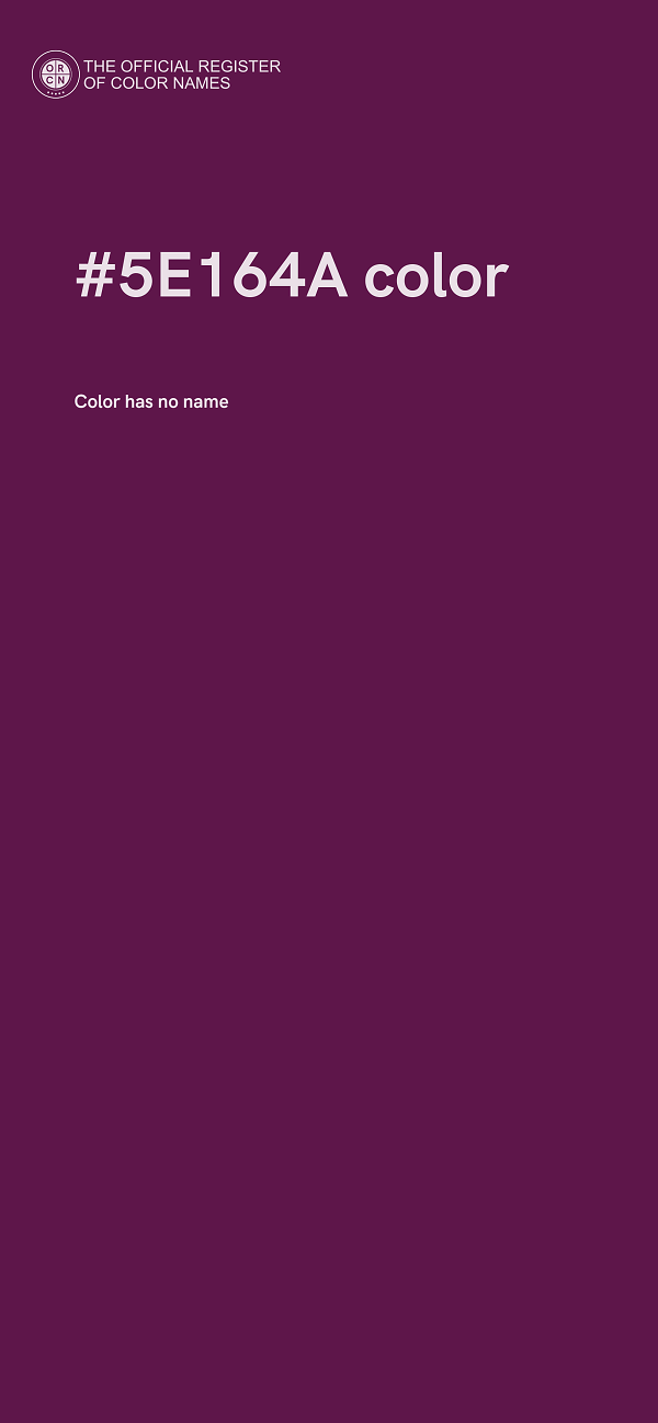#5E164A color image