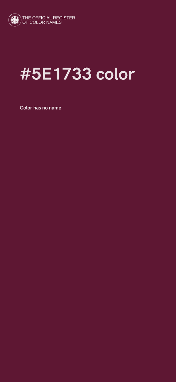 #5E1733 color image