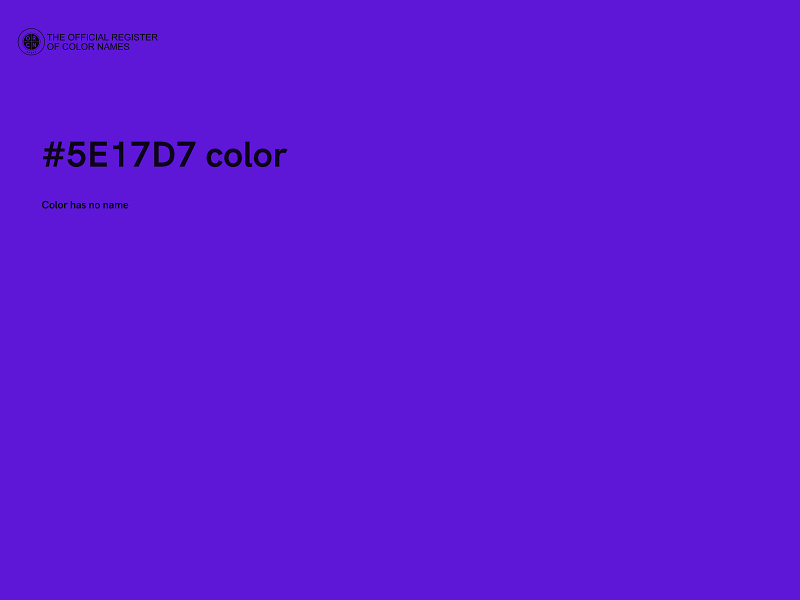 #5E17D7 color image