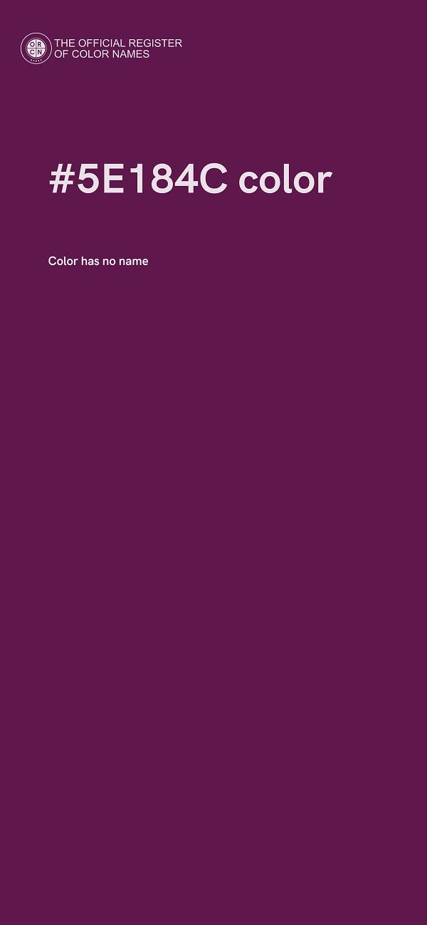 #5E184C color image