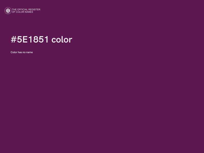 #5E1851 color image