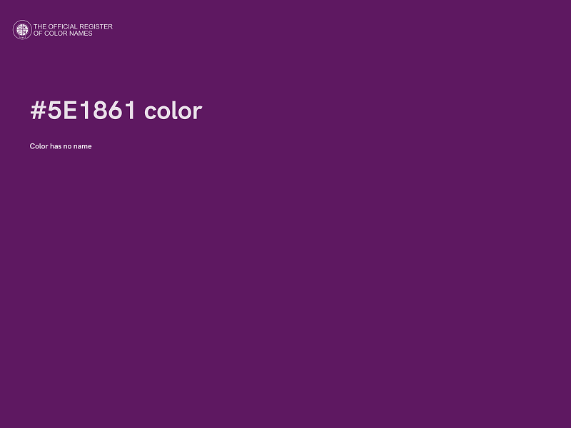#5E1861 color image