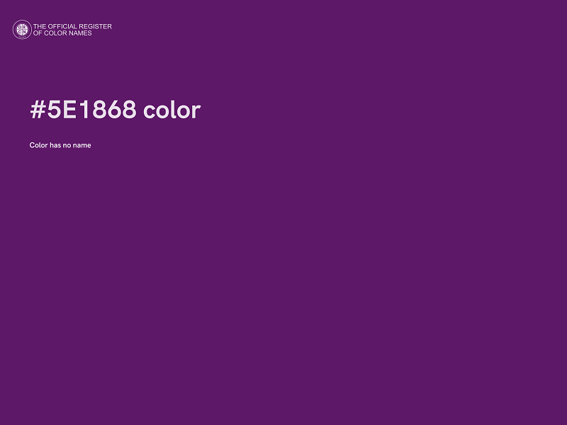 #5E1868 color image