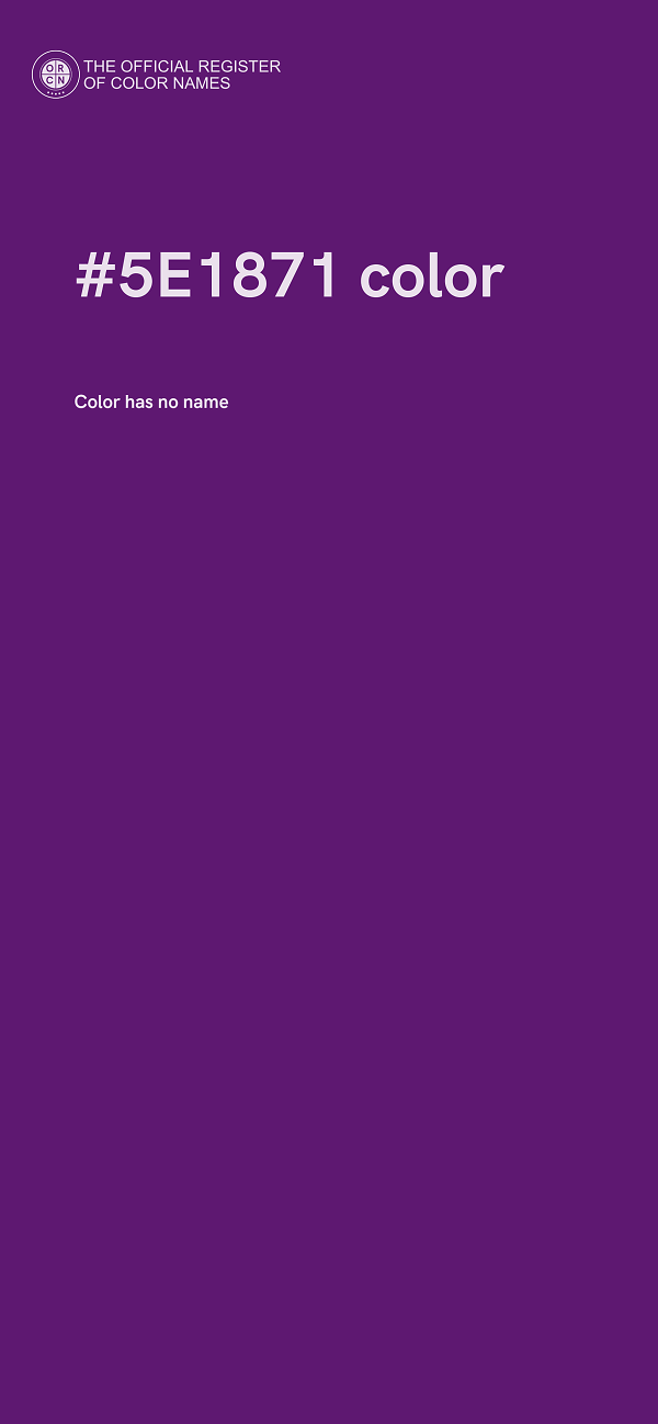#5E1871 color image