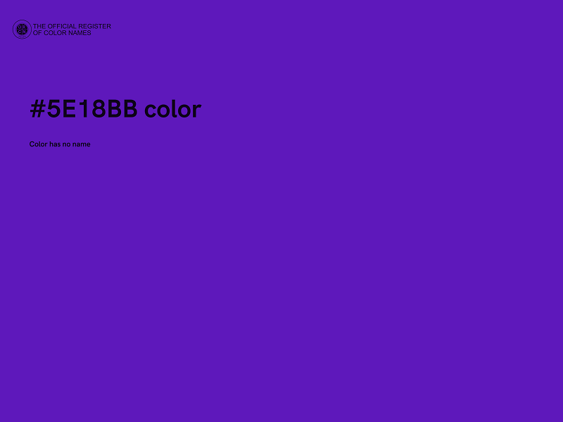 #5E18BB color image