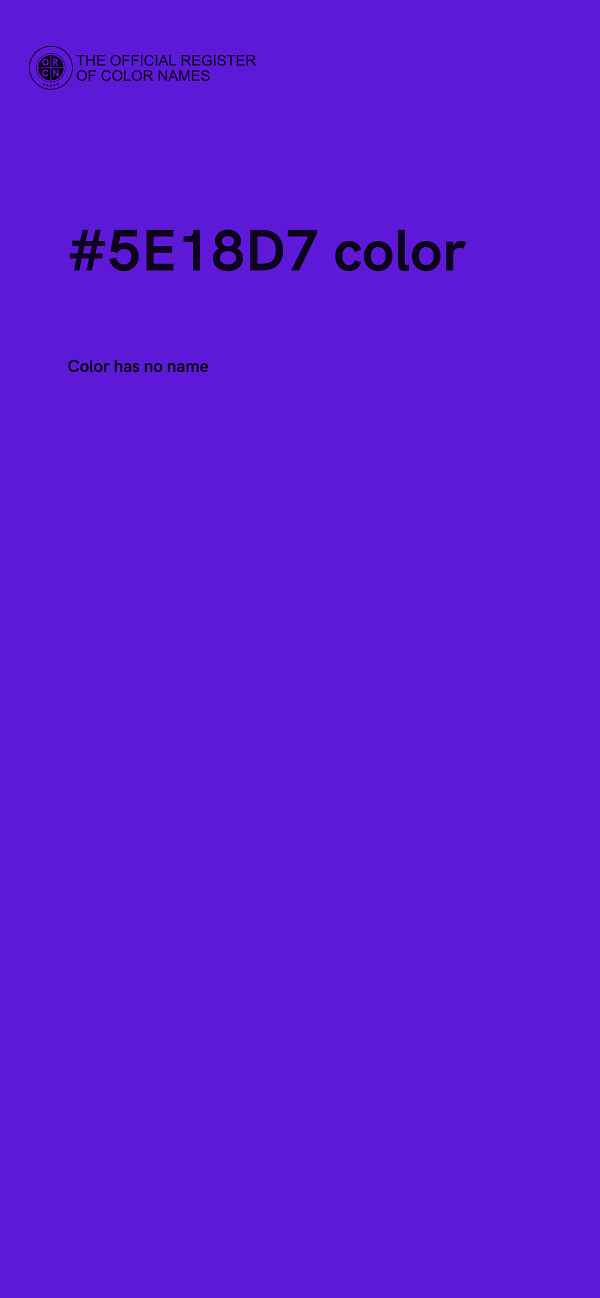 #5E18D7 color image
