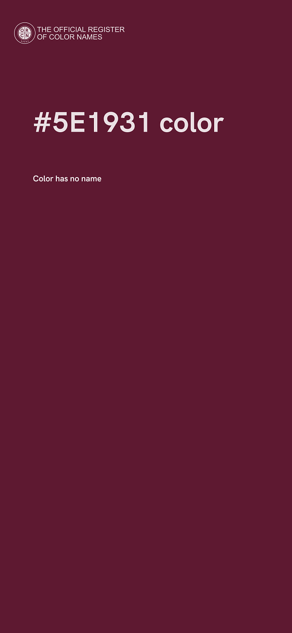 #5E1931 color image
