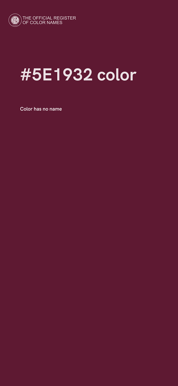 #5E1932 color image