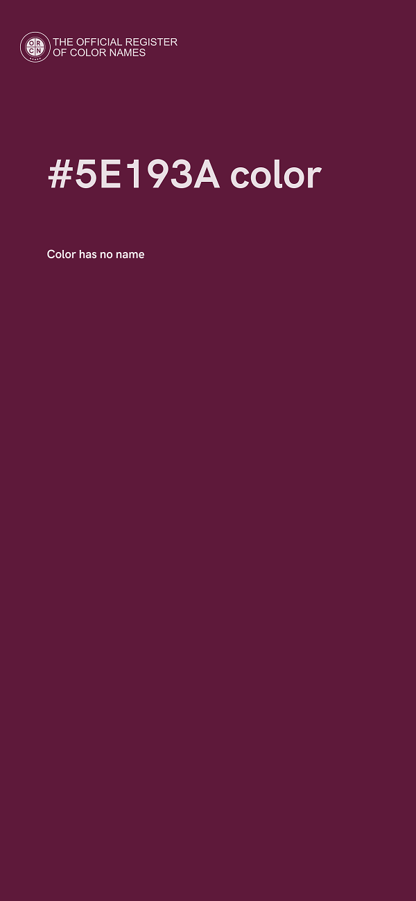 #5E193A color image