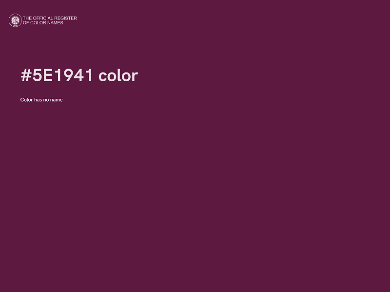 #5E1941 color image