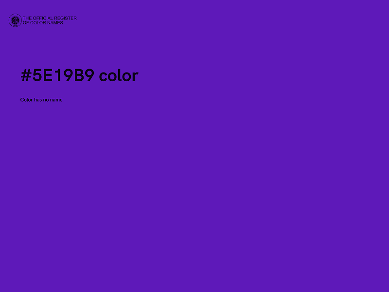 #5E19B9 color image