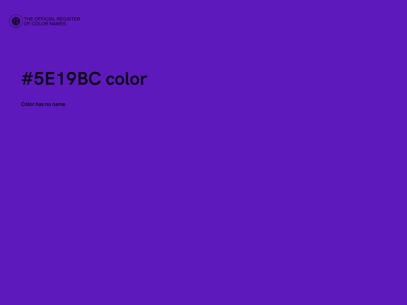 #5E19BC color image