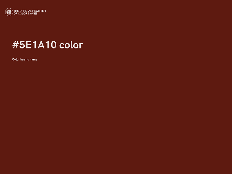 #5E1A10 color image