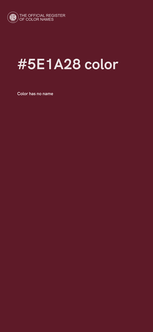 #5E1A28 color image