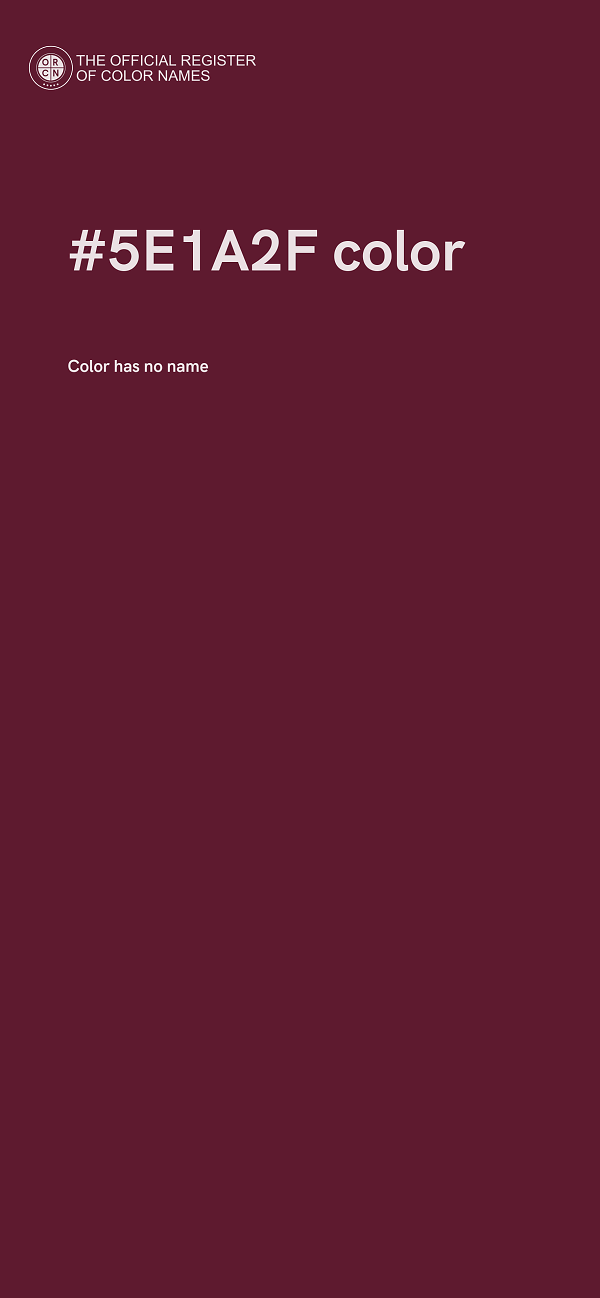 #5E1A2F color image