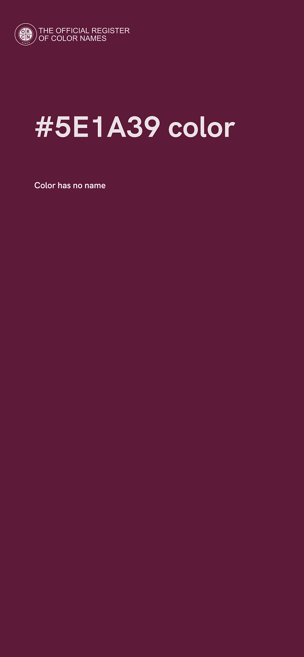 #5E1A39 color image