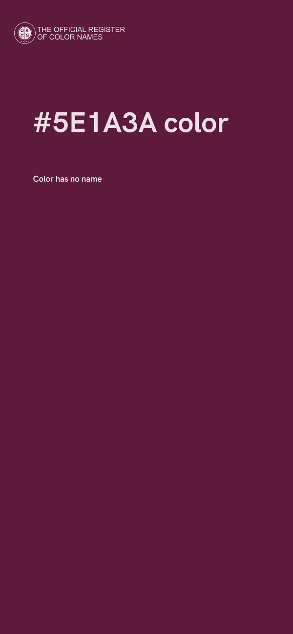 #5E1A3A color image