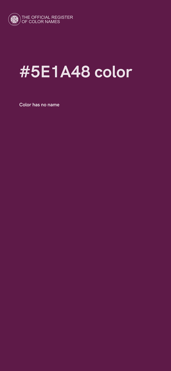 #5E1A48 color image