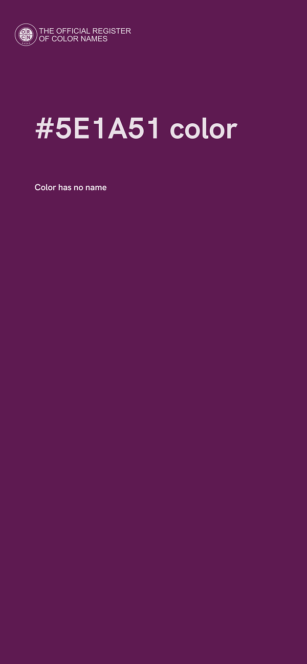 #5E1A51 color image
