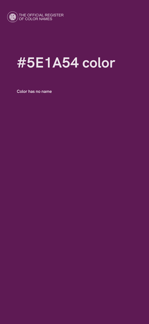 #5E1A54 color image