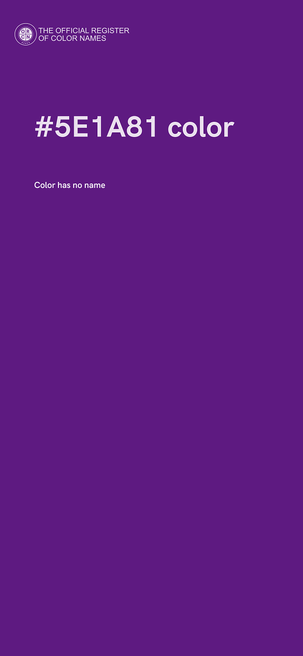 #5E1A81 color image