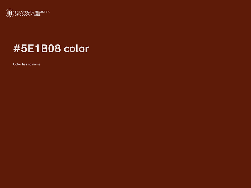 #5E1B08 color image