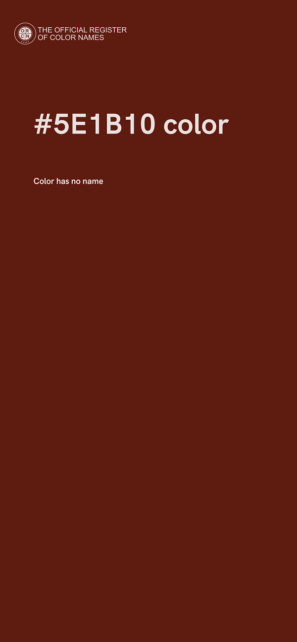 #5E1B10 color image