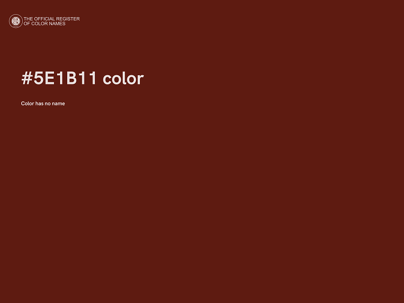 #5E1B11 color image