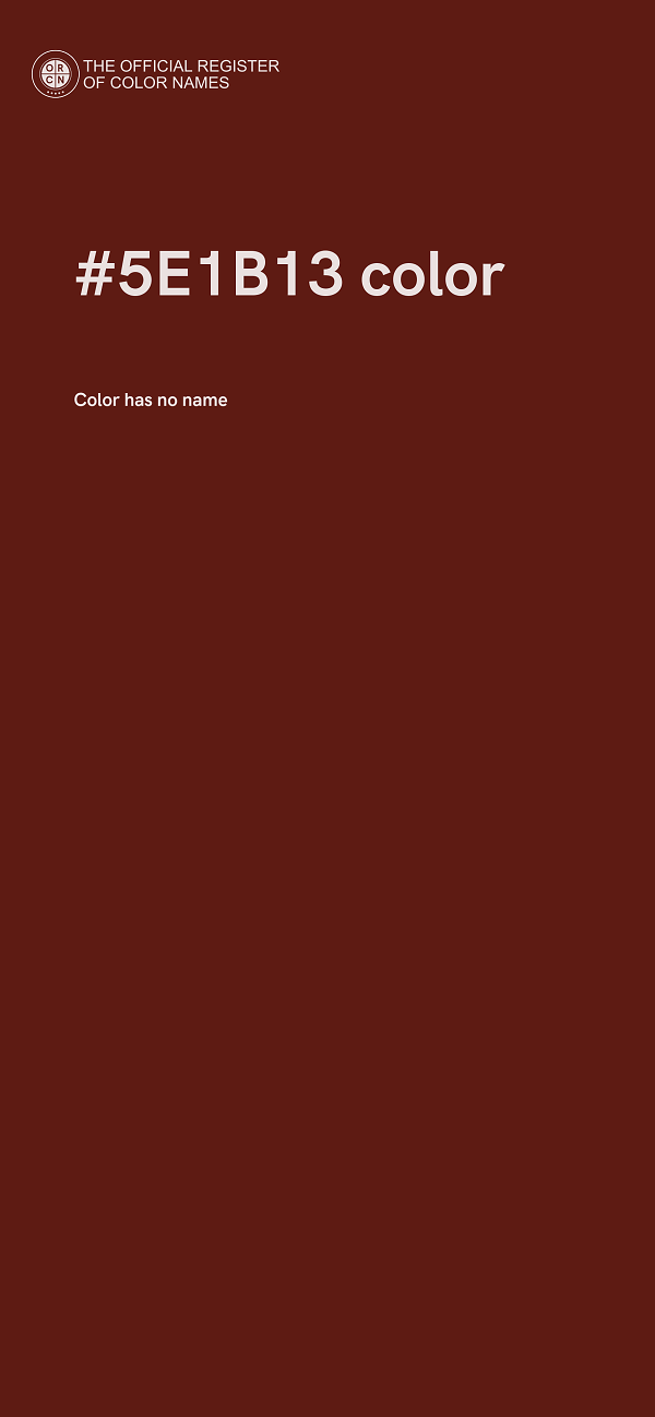#5E1B13 color image