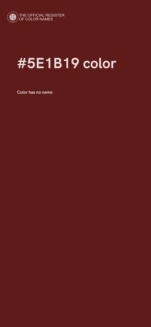 #5E1B19 color image