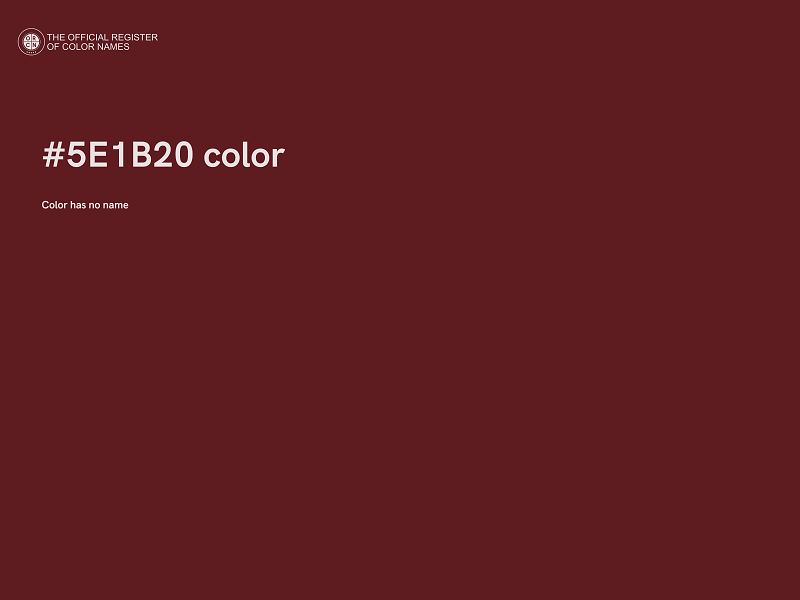 #5E1B20 color image
