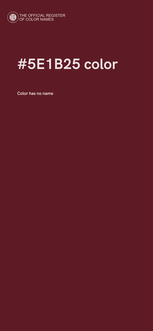 #5E1B25 color image