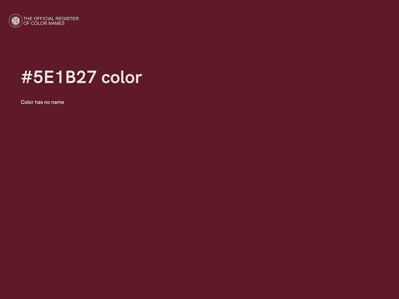 #5E1B27 color image