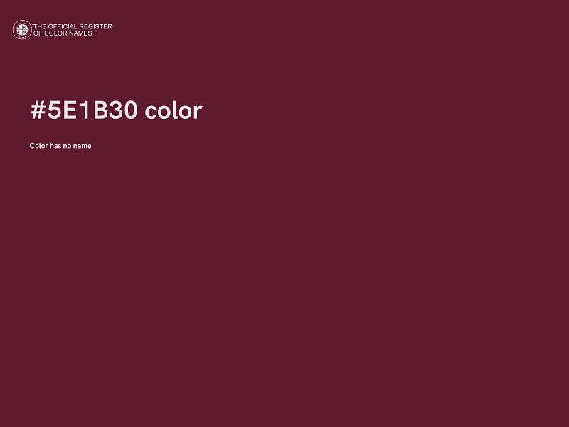 #5E1B30 color image