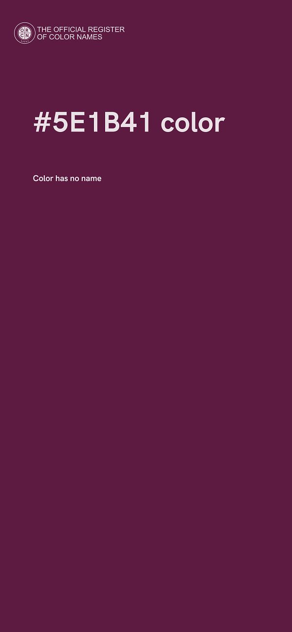 #5E1B41 color image