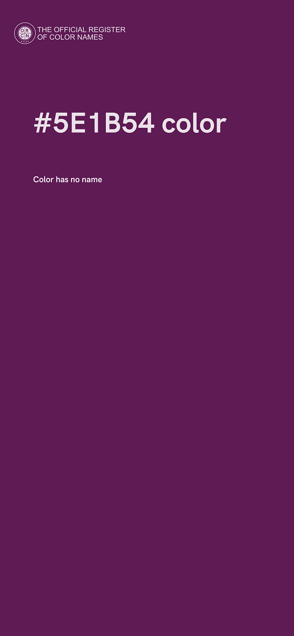 #5E1B54 color image
