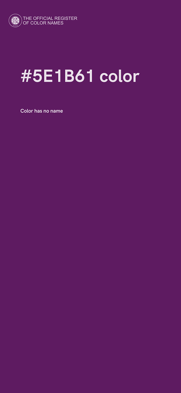 #5E1B61 color image