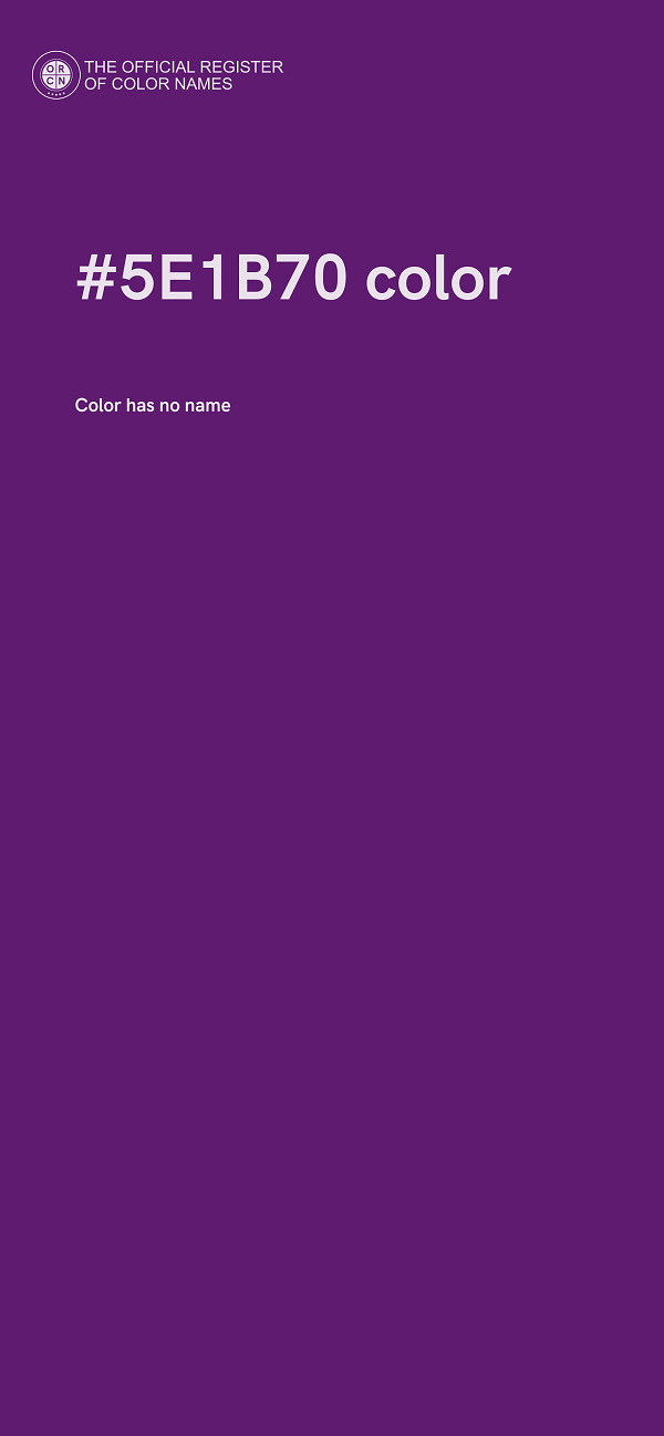 #5E1B70 color image
