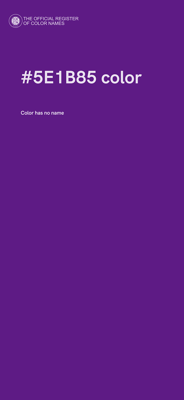 #5E1B85 color image