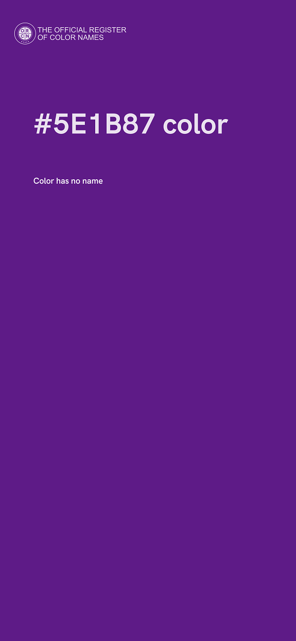 #5E1B87 color image