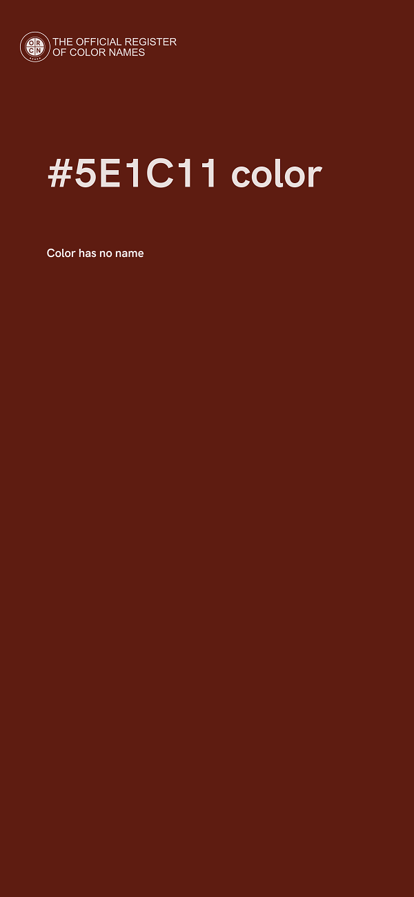 #5E1C11 color image