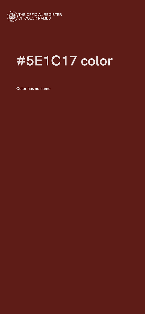 #5E1C17 color image