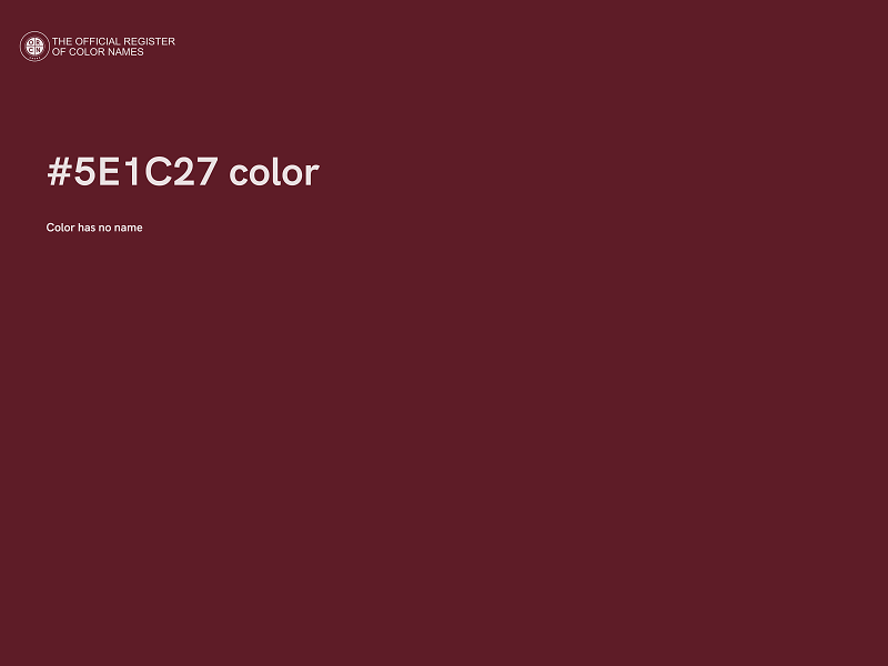 #5E1C27 color image