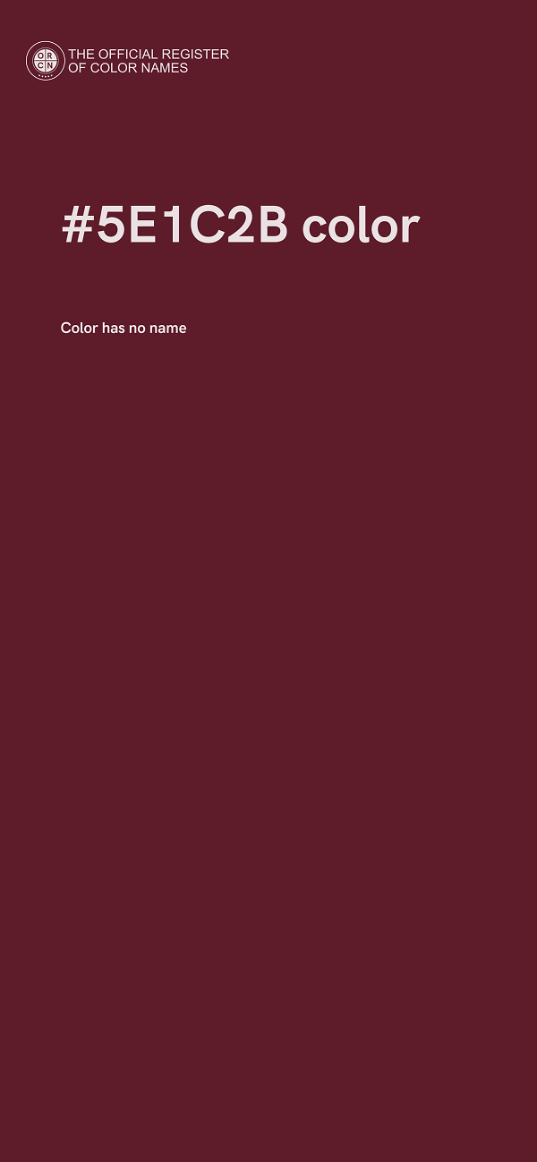 #5E1C2B color image