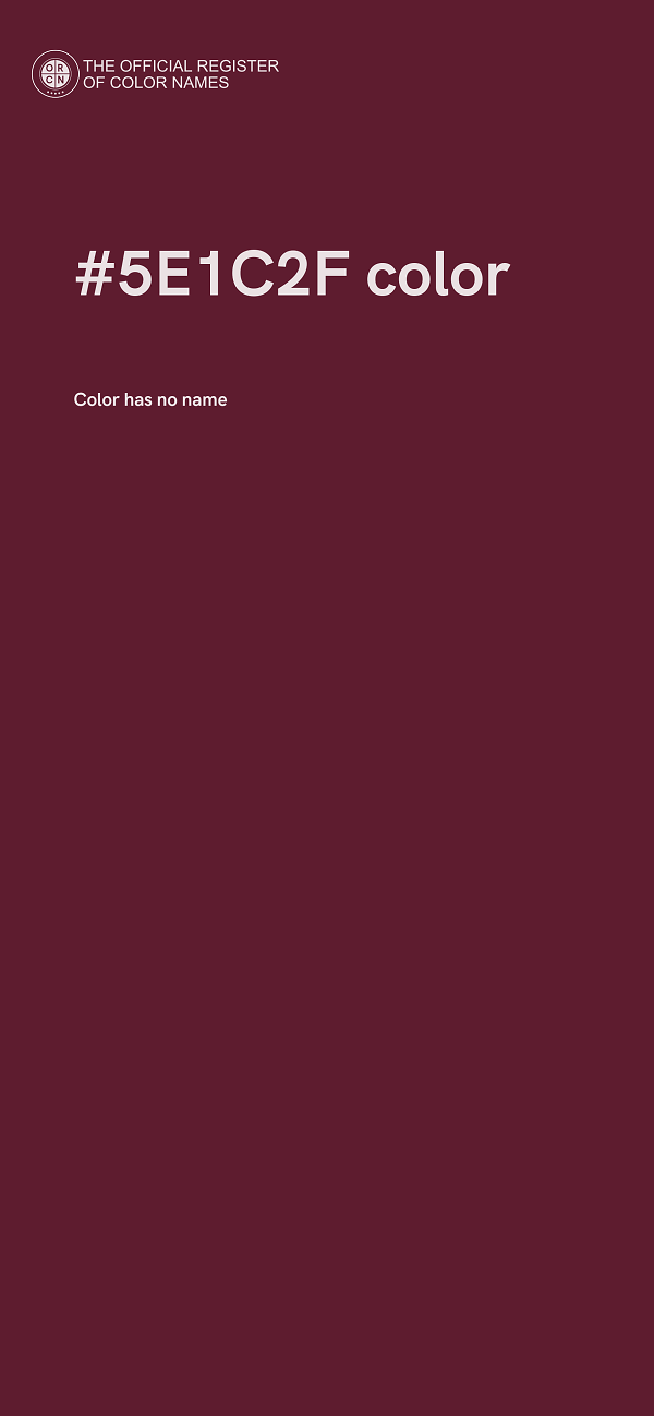 #5E1C2F color image