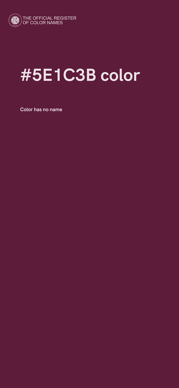#5E1C3B color image