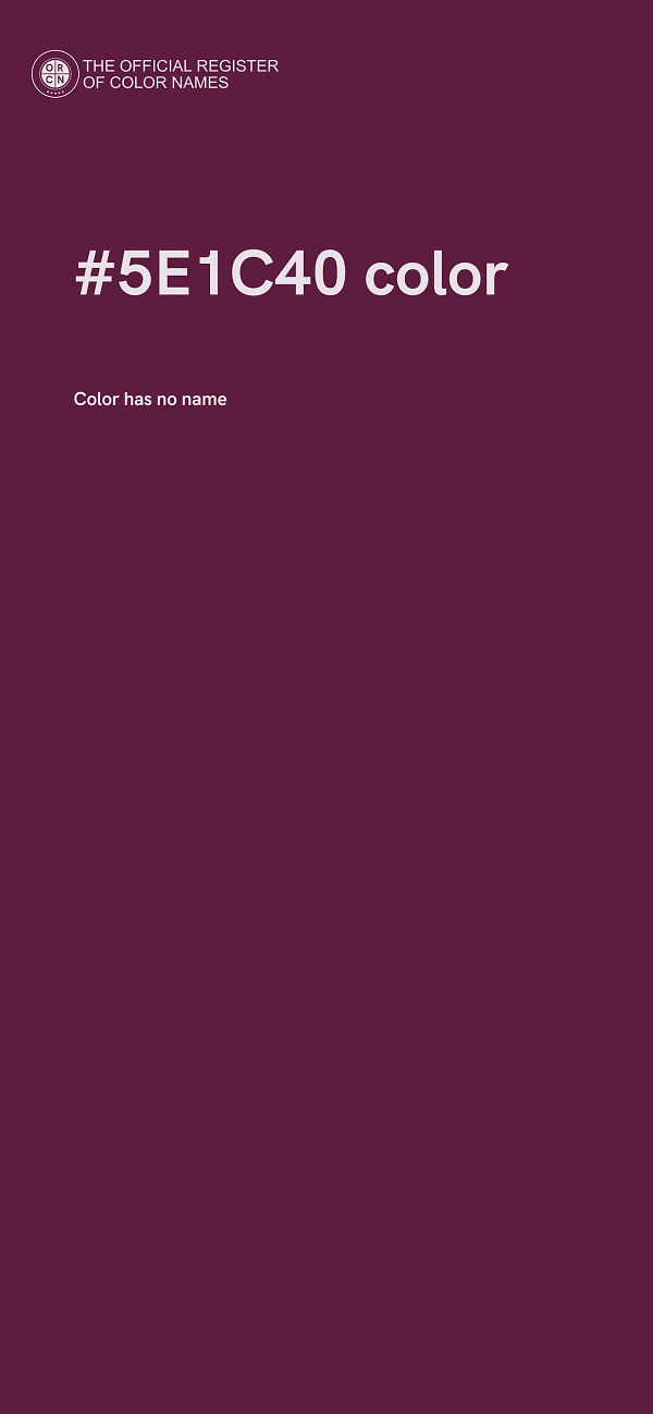#5E1C40 color image