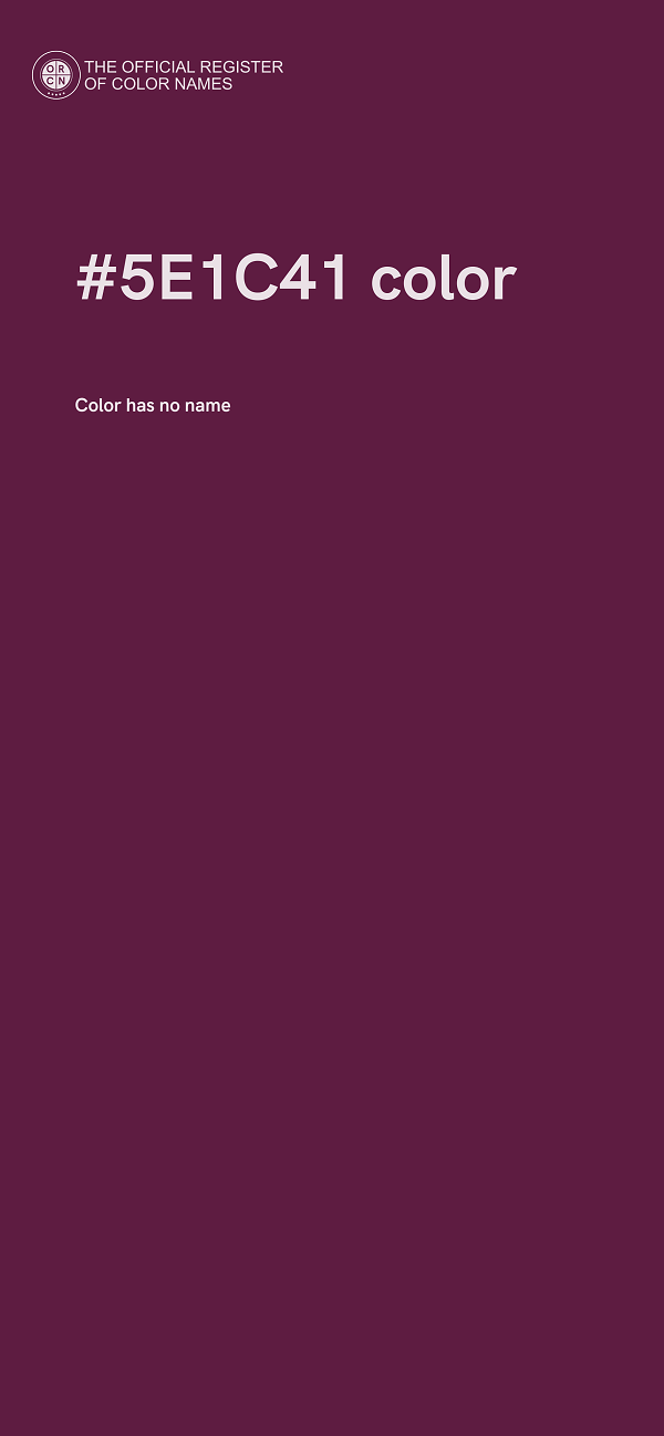 #5E1C41 color image